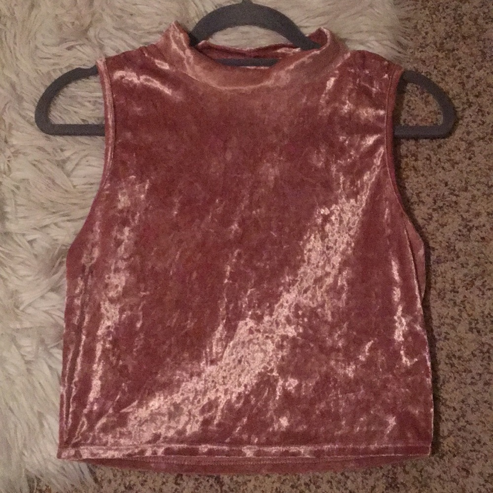 Velvet crop top
